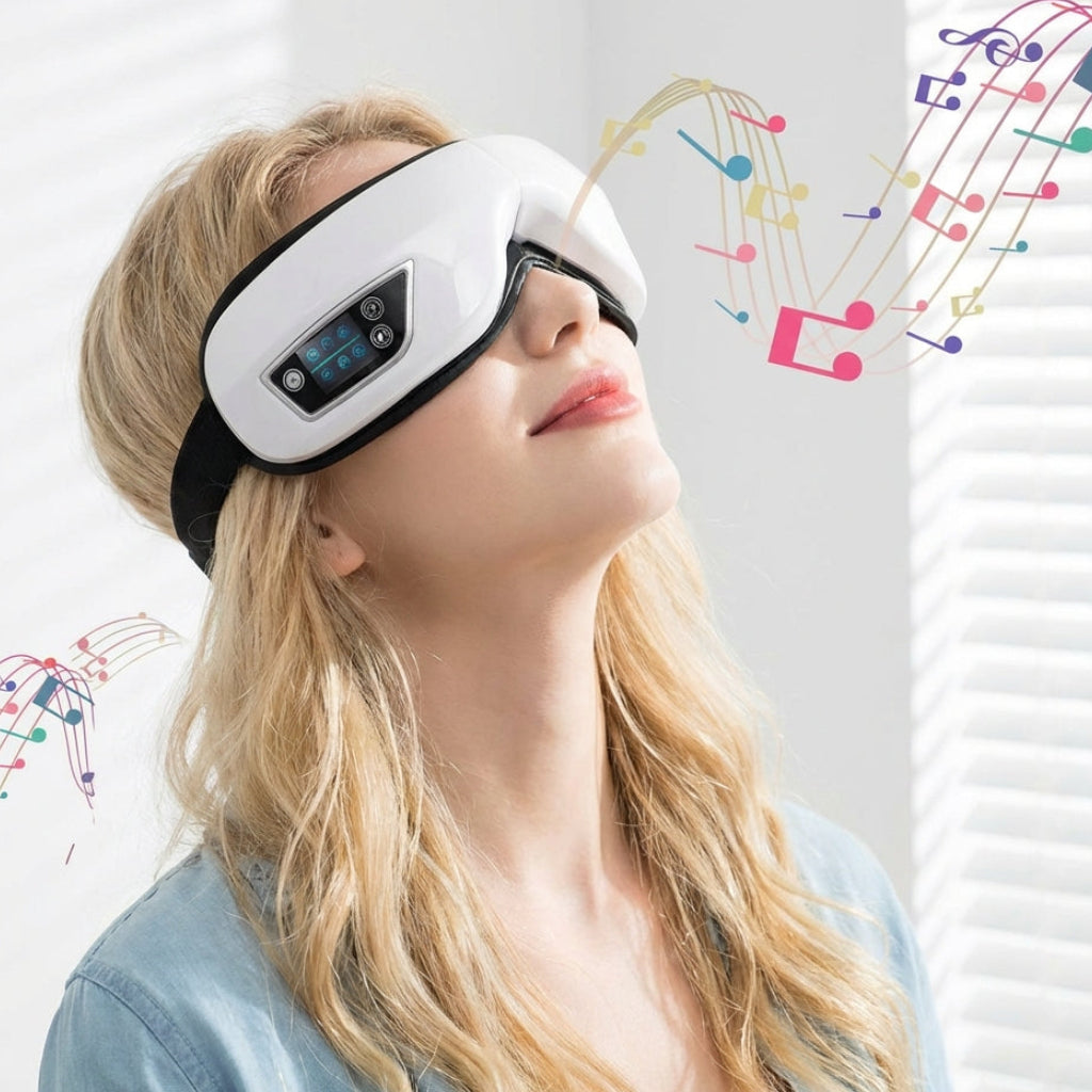 4D Smart Eye Massager with Heat & Air Compression (Bluetooth)
