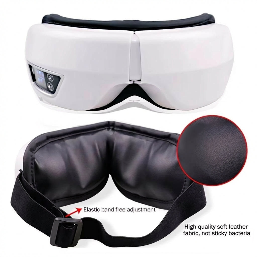 4D Smart Eye Massager - Bluetooth Music, Air Compression & Heat Therapy for Eye Relief